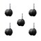Service Caster 2'' Floor Safe Black Hooded Twin Wheel Caster Grip Neck Stem, 5PK SCC-GN02S50D-NYU-FB-5 - alternate 1